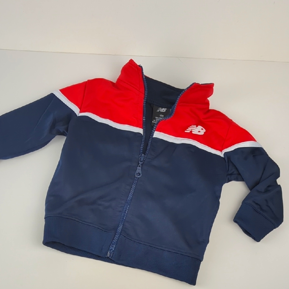 NEW BALANCE Baby 18 Months Full Zip Red Blue Track Jacket